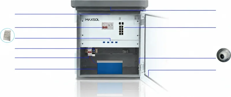MAXSOL Smart Box with numbered component callouts